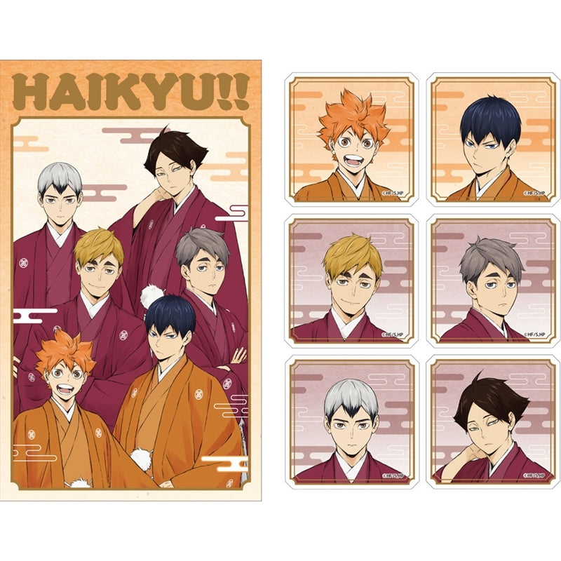 (Goods - Letter Set) Haikyu!! Gift Envelope w/ Stickers Karasuno/Inarizaki New Year Ver.
