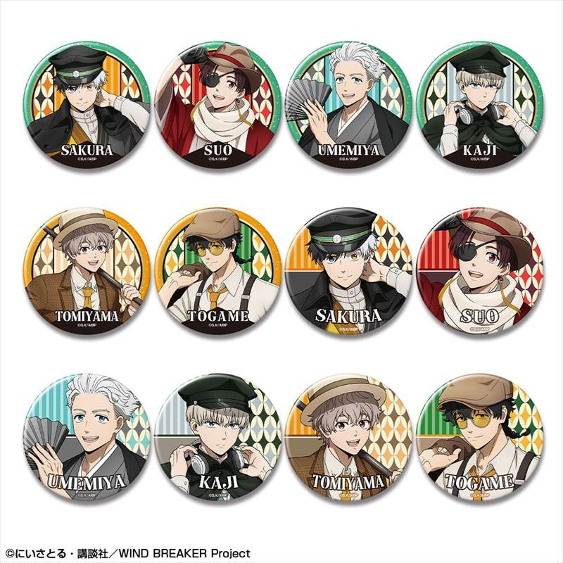 (1BOX=12)(Goods - Badge) TV Anime WIND BREAKER Set of 12 Trading Button Badge (Retro Modern ver.) (feat. Exclusive Art)