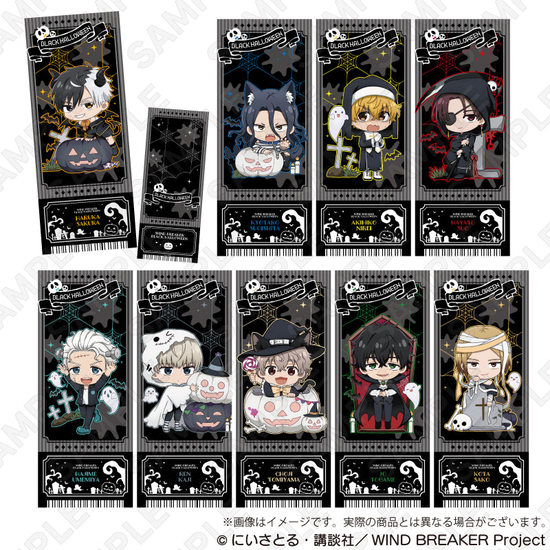 (1BOX=9)(Goods - Card) WIND BREAKER Trading Ticket Style Card Black Halloween ver.