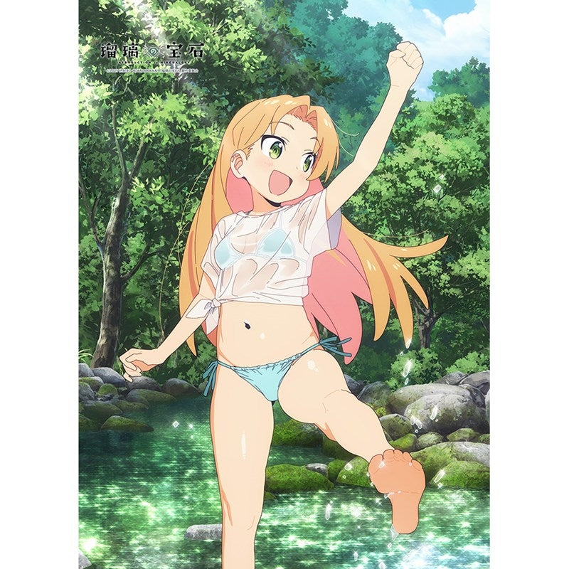 (Goods - Tapestry) Ruri Rocks Exclusive Art B2 Tapestry (Ruri Tanigawa/Water Fight) Double Suede