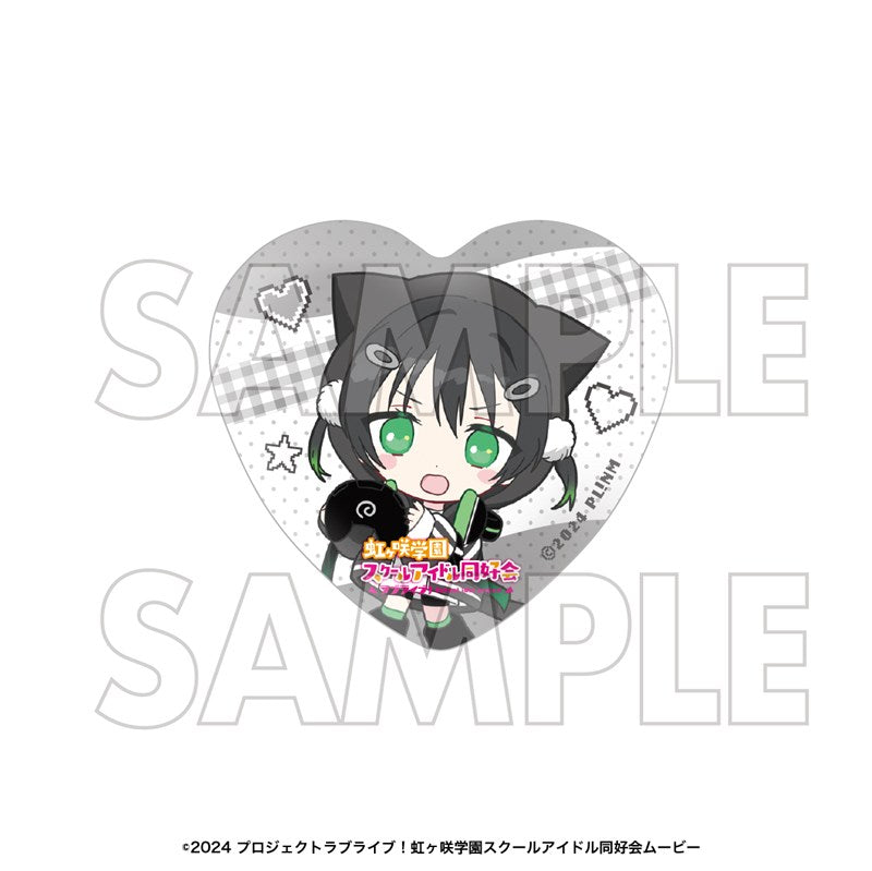 (Goods - Badge) Love Live! Nijigasaki High School Idol Club Heart-shaped Button Badge Set Yu Takasaki