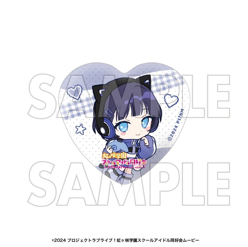 (Goods - Badge) Love Live! Nijigasaki High School Idol Club Heart-shaped Button Badge Set Karin Asaka