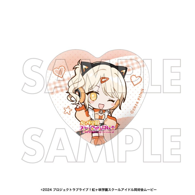 (Goods - Badge) Love Live! Nijigasaki High School Idol Club Heart-shaped Button Badge Set Ai Miyashita