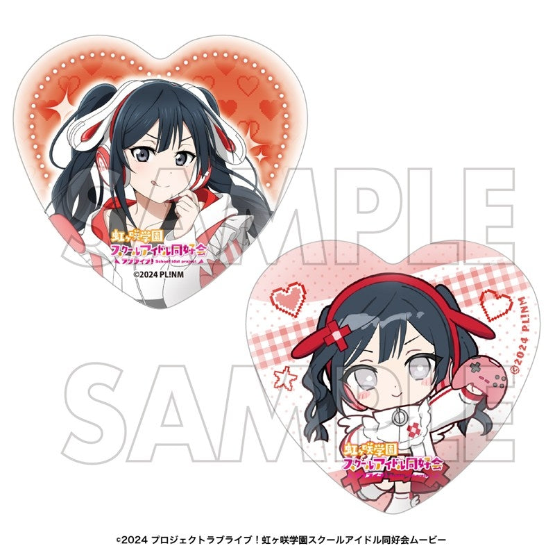(Goods - Badge) Love Live! Nijigasaki High School Idol Club Heart-shaped Button Badge Set Setsuna Yuki