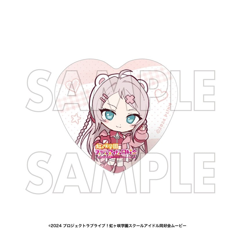 (Goods - Badge) Love Live! Nijigasaki High School Idol Club Heart-shaped Button Badge Set Lanzhu Zhong