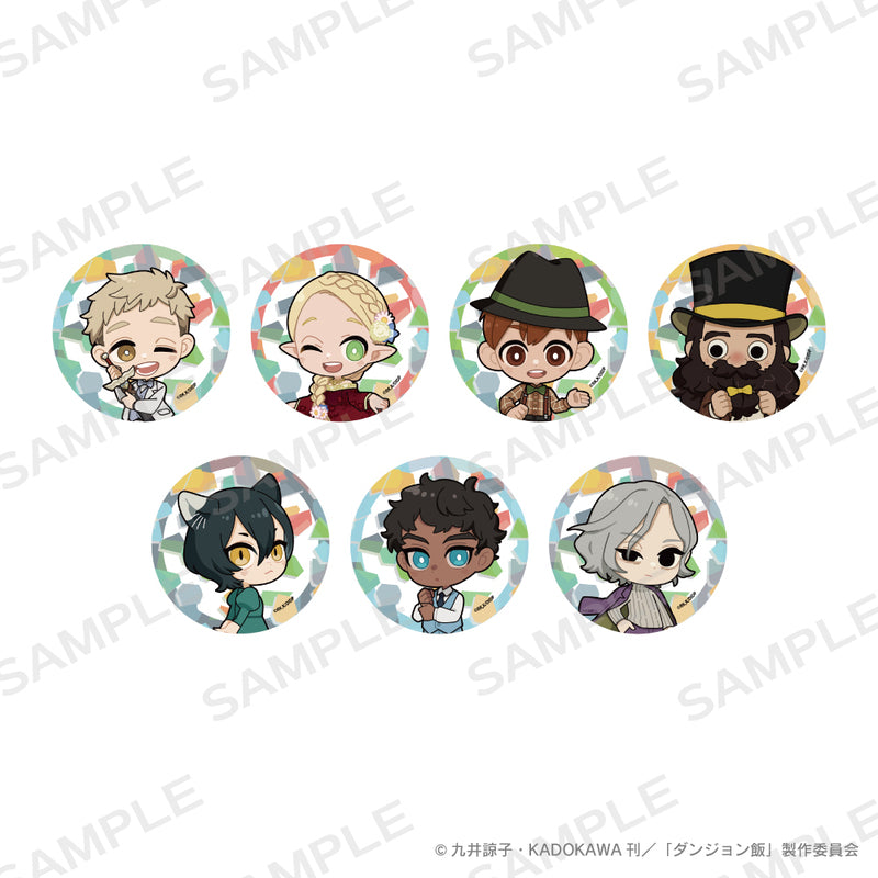 (1BOX=7)(Goods - Badge) Delicious in Dungeon Trading Button Badge (Chibi Party ver.)