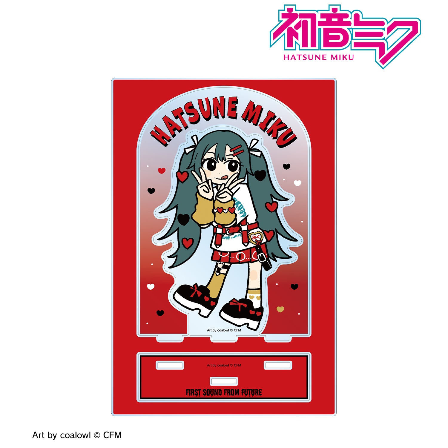 (Goods - Acrylic Stand) Hatsune Miku Exclusive Art Hatsune Miku HeArt Chibi ver. Art by coalowl BIG Acrylic Stand w/ PArt s ver. A