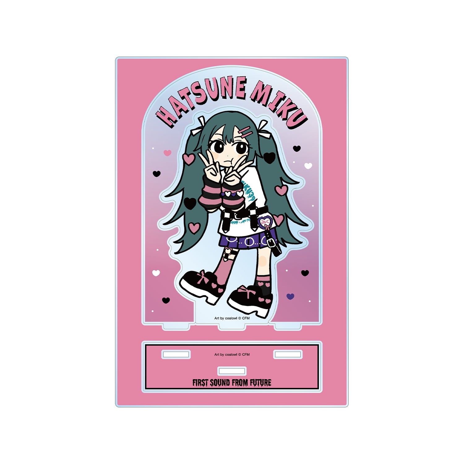(Goods - Acrylic Stand) Hatsune Miku Exclusive Art Hatsune Miku HeArt Chibi ver. Art by coalowl BIG Acrylic Stand w/ PArt s ver. B