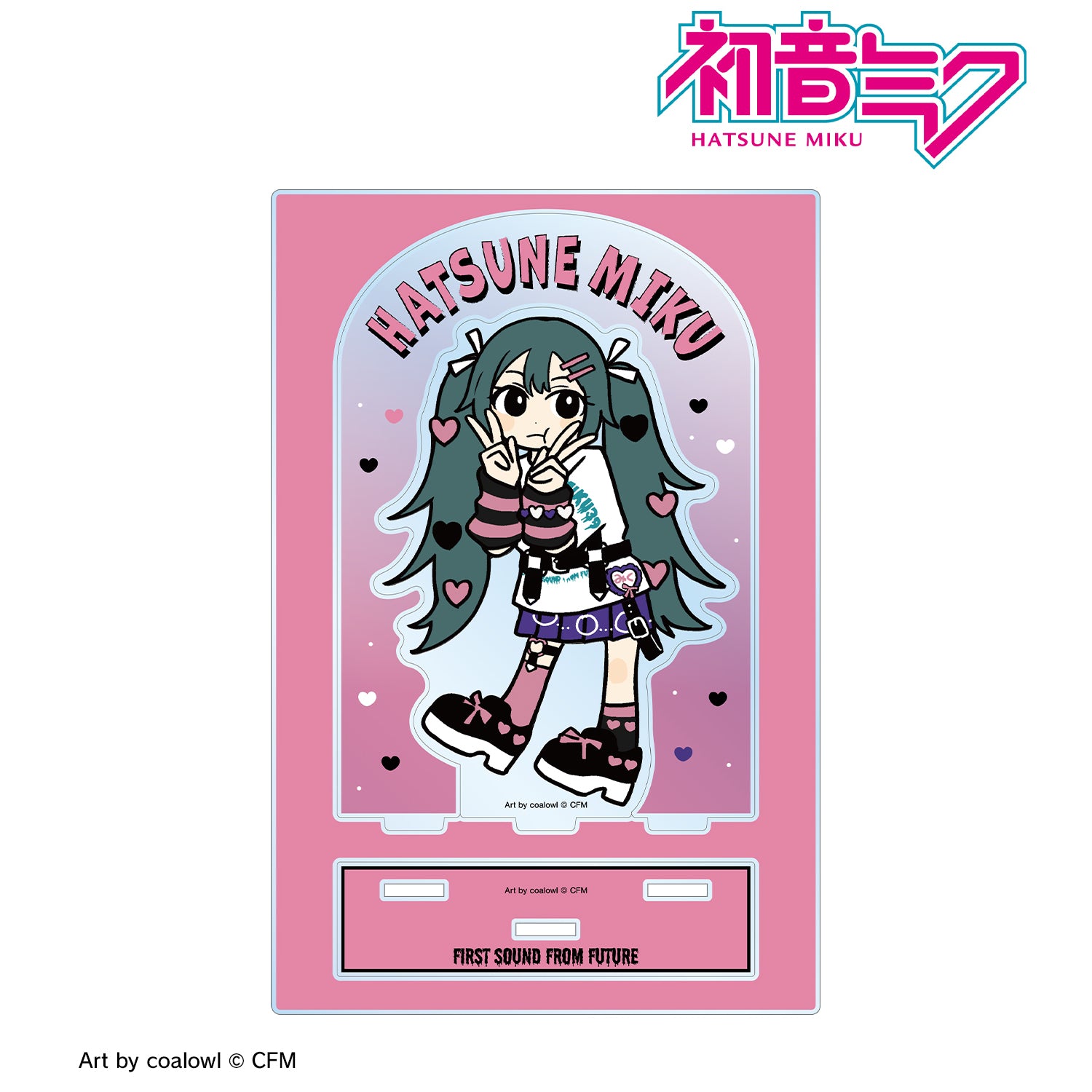 (Goods - Acrylic Stand) Hatsune Miku Exclusive Art Hatsune Miku HeArt Chibi ver. Art by coalowl BIG Acrylic Stand w/ PArt s ver. B