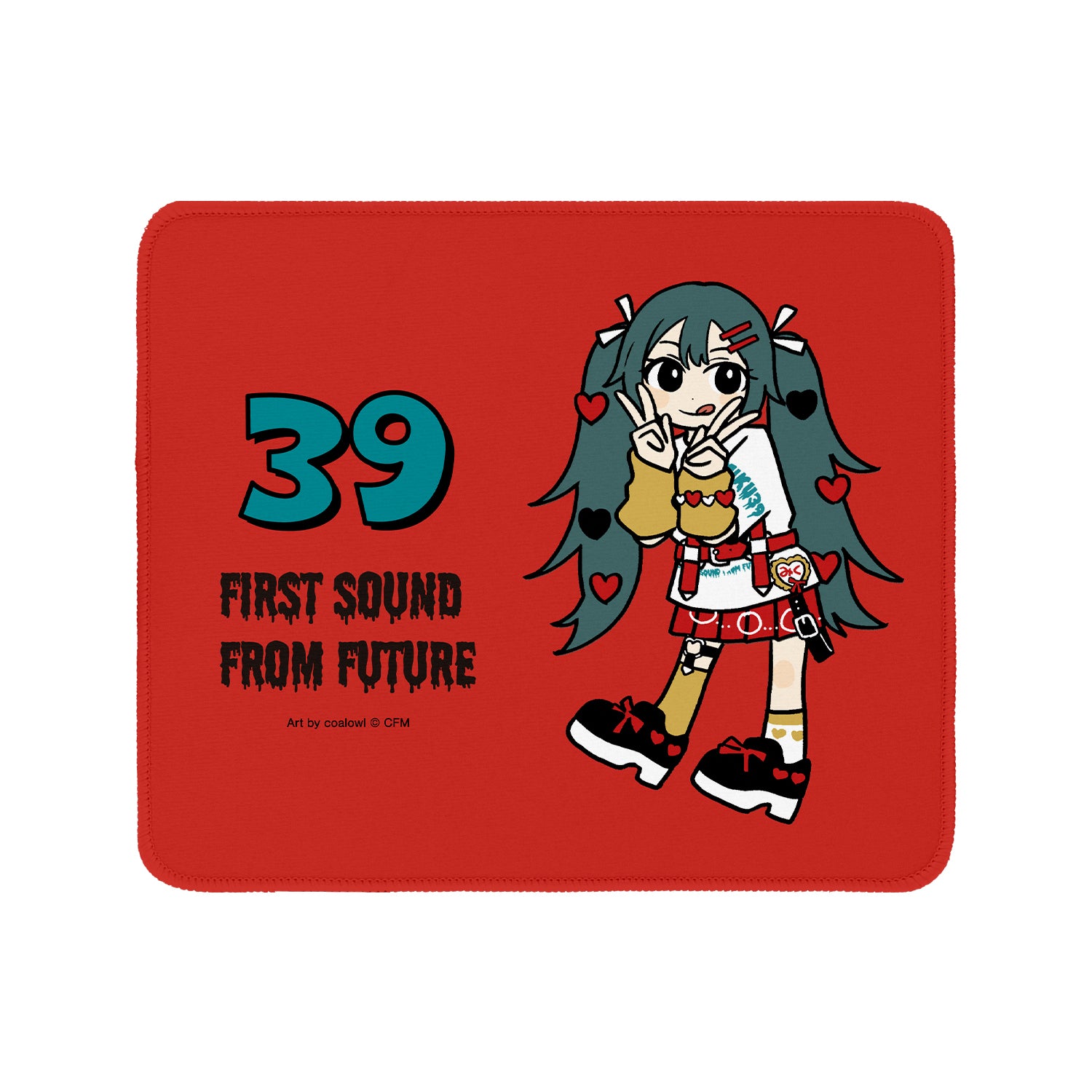 (Goods - Mousepad) Hatsune Miku Exclusive Art Hatsune Miku HeArt Chibi ver. Art by coalowl Mousepad ver. A
