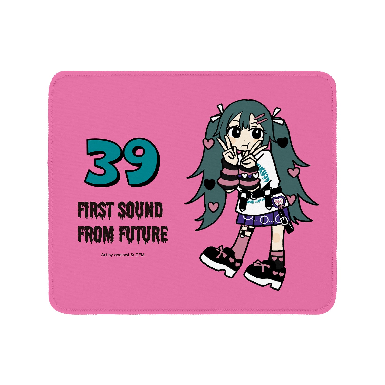 (Goods - Mousepad) Hatsune Miku Exclusive Art Hatsune Miku HeArt Chibi ver. Art by coalowl Mousepad ver. B