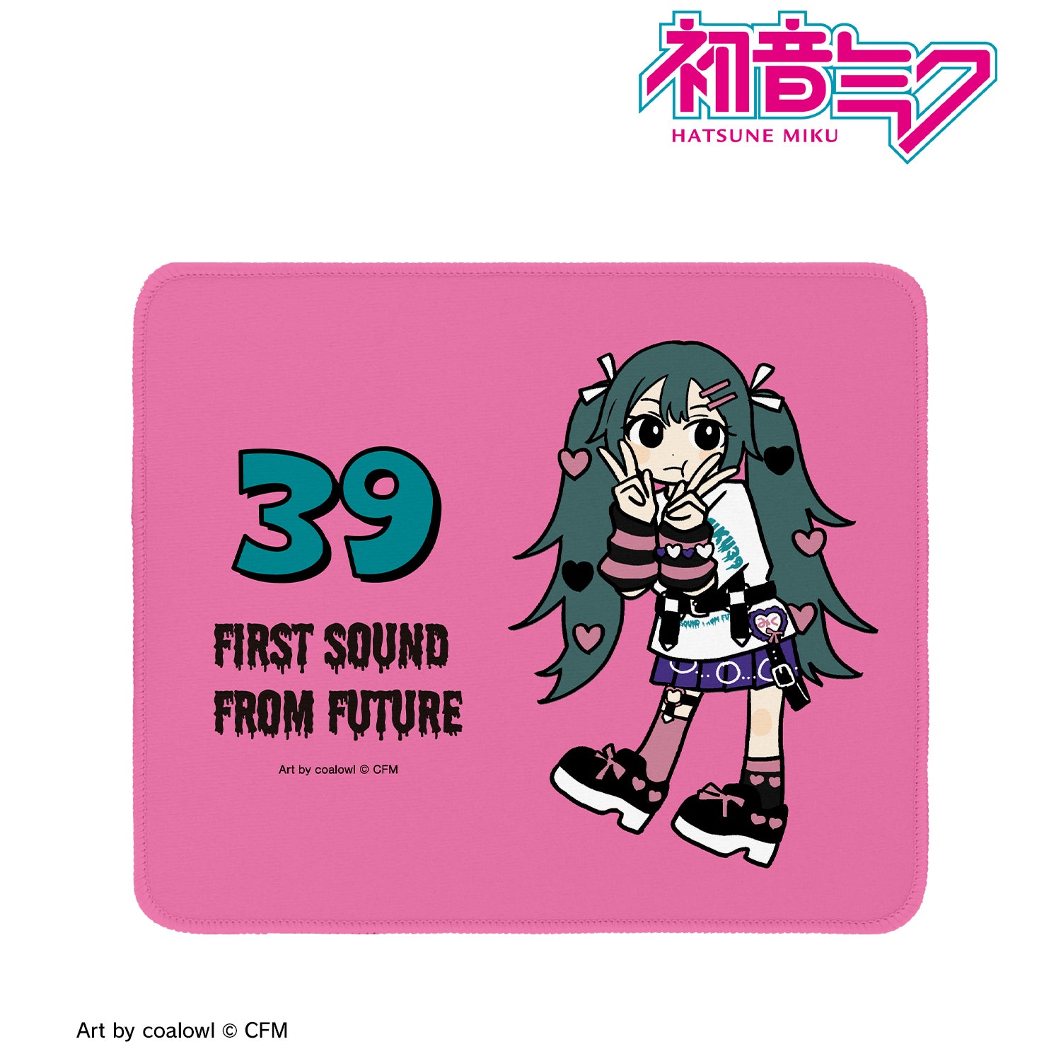 (Goods - Mousepad) Hatsune Miku Exclusive Art Hatsune Miku HeArt Chibi ver. Art by coalowl Mousepad ver. B