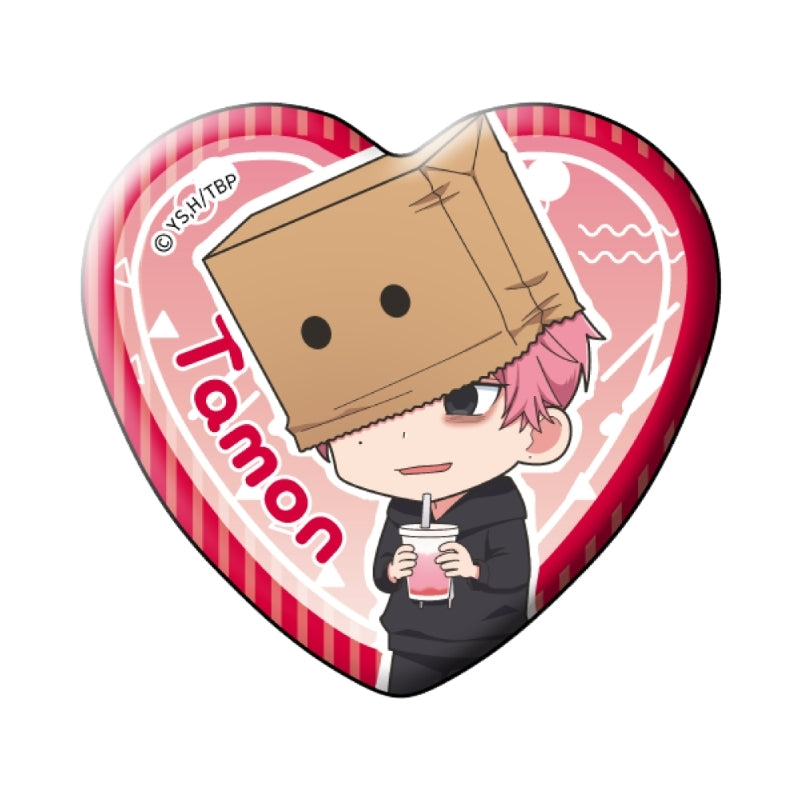 (1BOX=7)(Goods - Badge) TV Anime Tamon's B-Side Trading Heart Button Badge