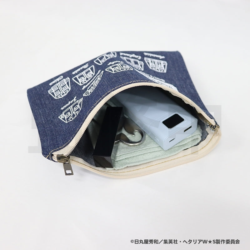 (Goods - Pouch) Hetalia World★Stars ~ Greetings with Denim Style. ~ Denim Pouch