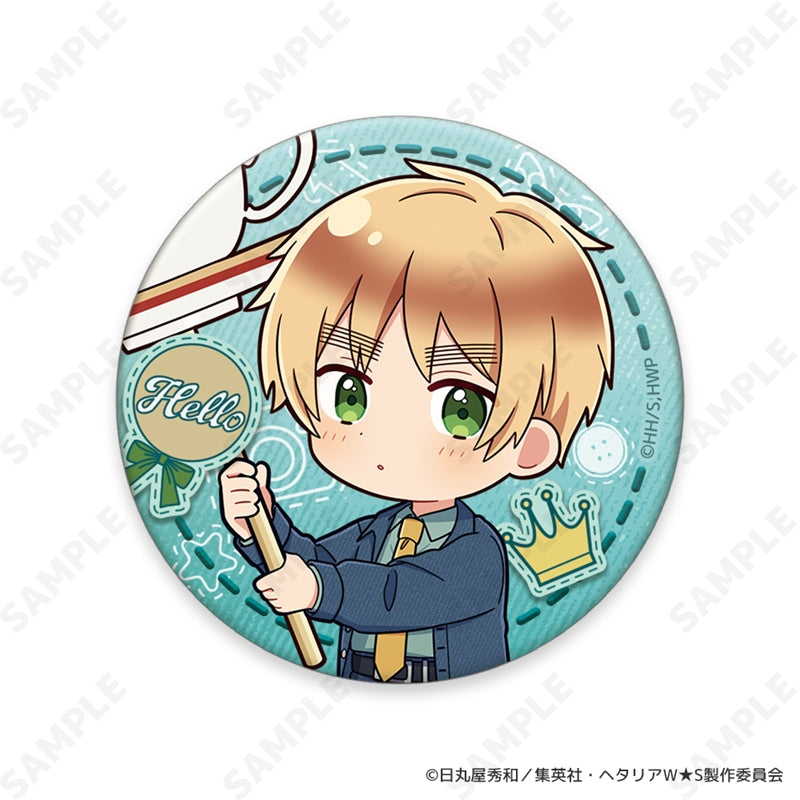 (1BOX=8)(Goods - Badge) Hetalia World★Stars ~ Greetings with Denim Style. ~ Trading Button Badge {Bonus:Badge}