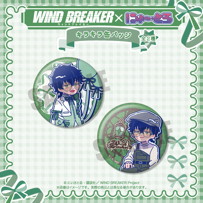 (Goods - Badge) WIND BREAKER Nyu~toro Birthday Item Jo Togame Sparkling Button Badge B