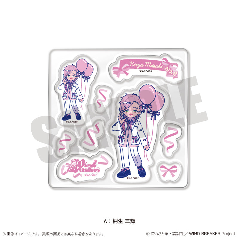 (Goods - Sticker) WIND BREAKER Nyu~toro Birthday Item Mitsuki Kiryuu Custom Sticker Sheet A