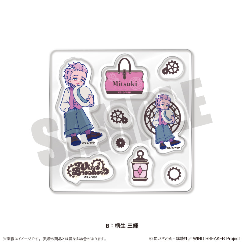 (Goods - Sticker) WIND BREAKER Nyu~toro Birthday Item Mitsuki Kiryuu Custom Sticker Sheet B