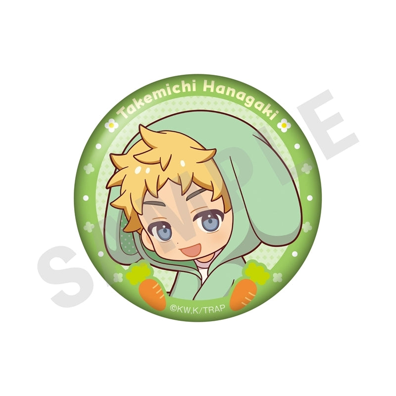 (1BOX=7)(Goods - Badge) Tokyo Revengers Chibi Bunny Ears Series Trading Button Badge (7 Types)