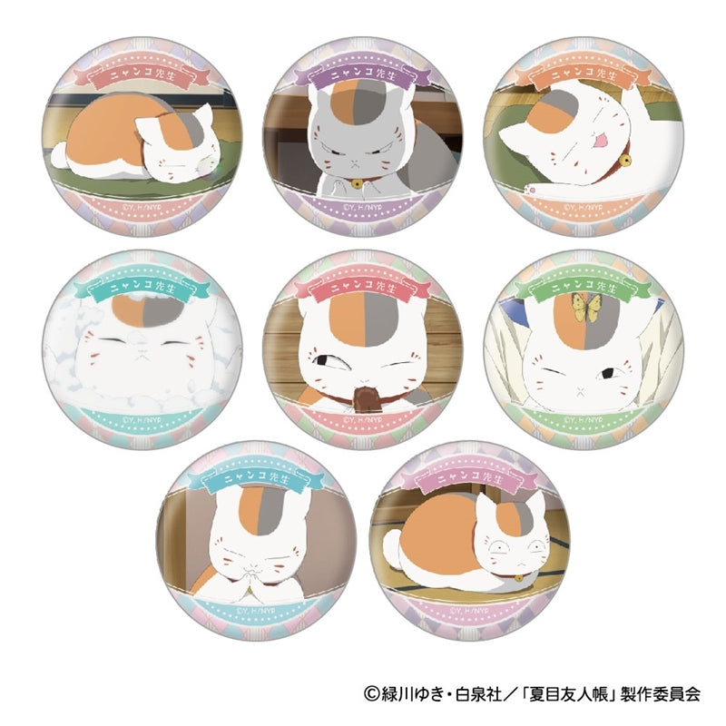 (1BOX=8)(Goods - Badge) Natsume's Book of Friends (Natsume Yuujinchou) Nyanko Sensei Face Collection Button Badge