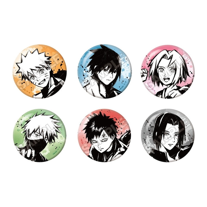 (1BOX=6)(Goods - Badge) Naruto: Shippuden TV Anime Ryuubokuryuu Flowing Ink Dragon Button Badge (animate Advance Sales)
