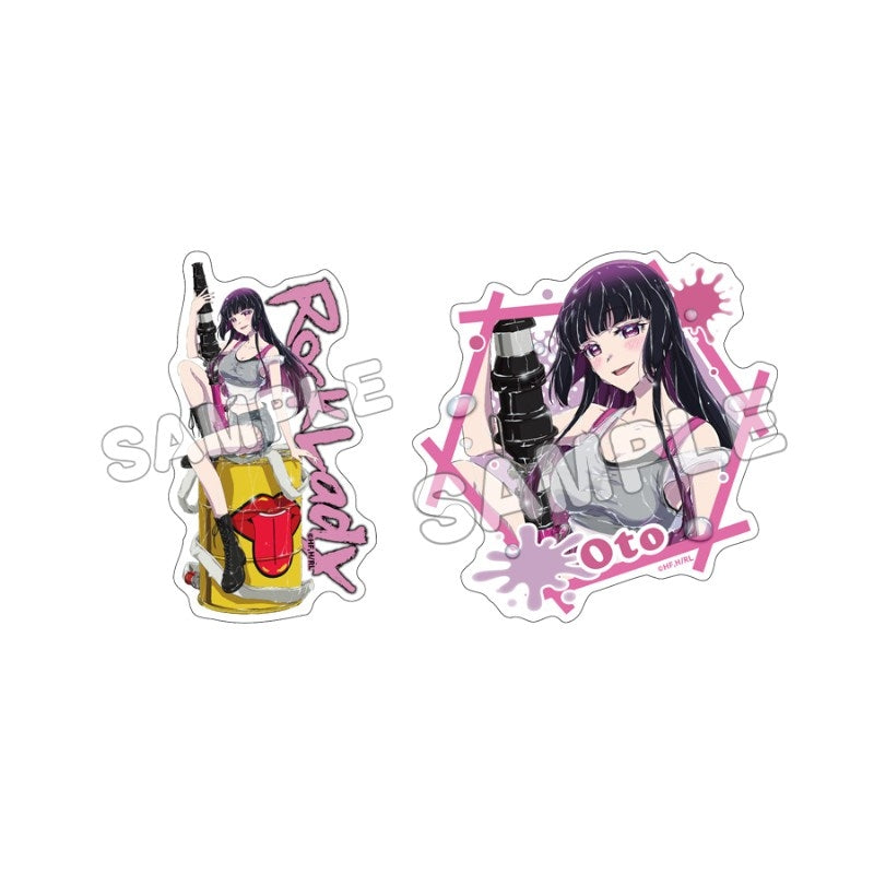 (Goods - Sticker) Rock Is a Lady's Modesty Holographic Die-cut Sticker Set Otoha Kurogane