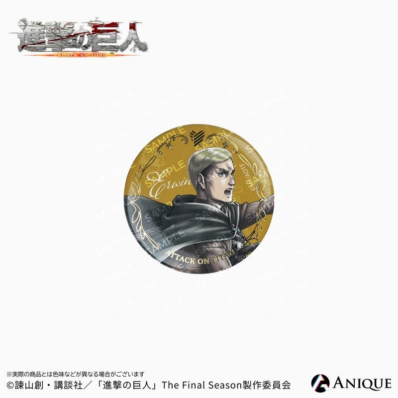 (1BOX=8)(Goods - Badge) Attack on Titan Exclusive Art (Cavalry) Trading Foil-stamped Button Badge (8 Types Total)