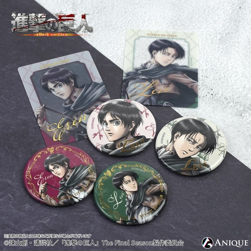 (Goods - Card) Attack on Titan Exclusive Art (Cavalry) Eren & Levi Foil-stamped Clear Photo Card Set