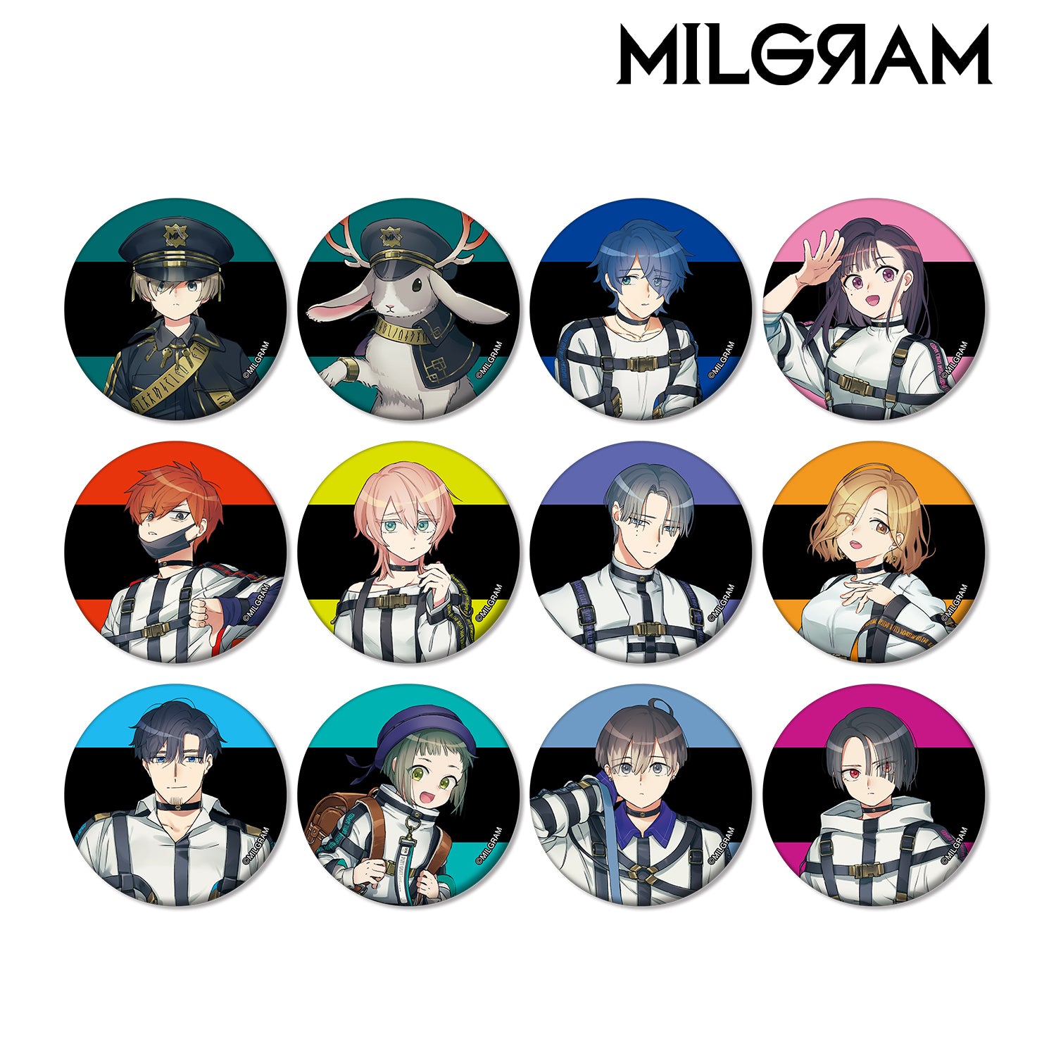 (1BOX=12)(Goods - Badge) MILGRAM Trading Matte Button Badge