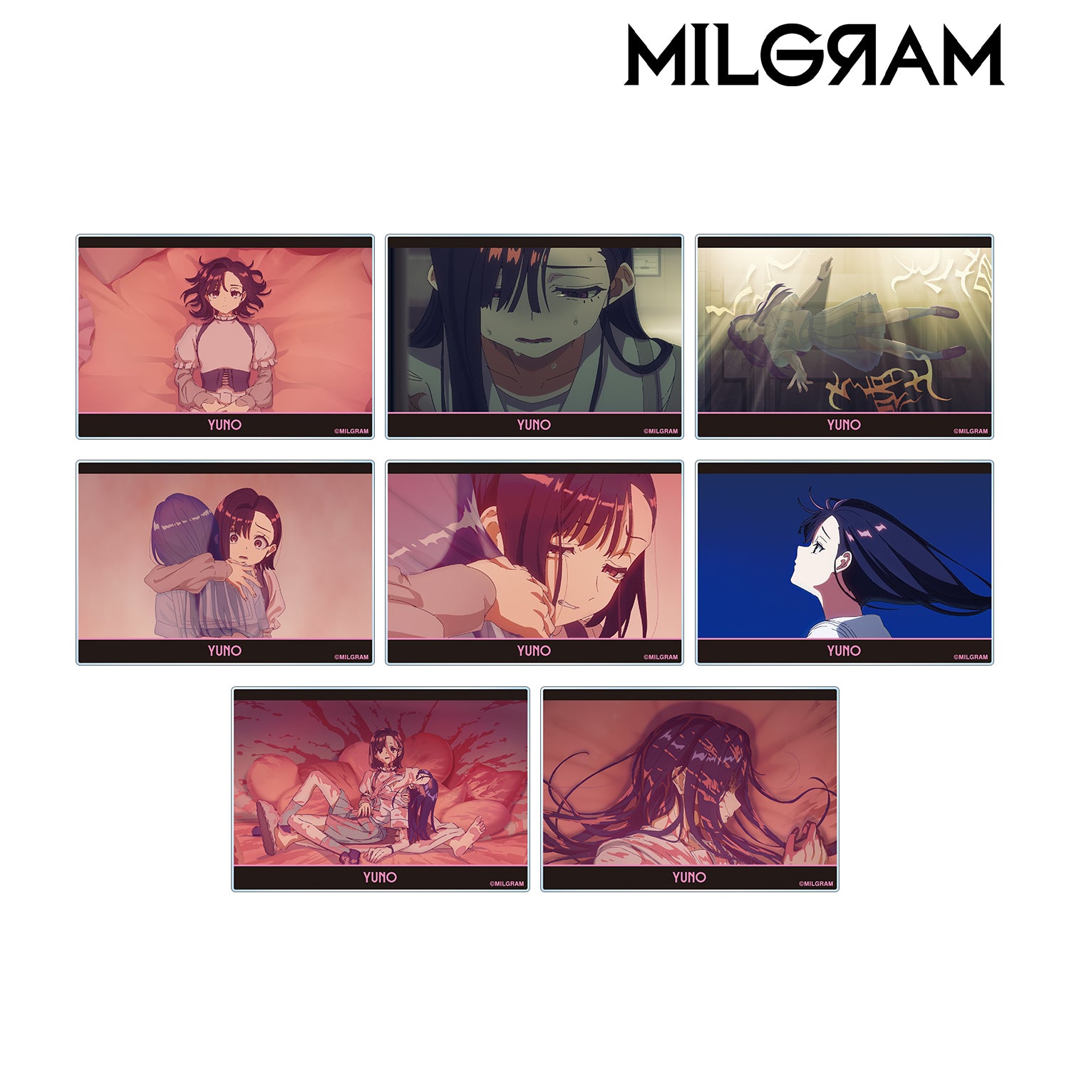 (1BOX=8)(Goods - Card) MILGRAM Trading Music Video Acrylic Card Yuno (Life)