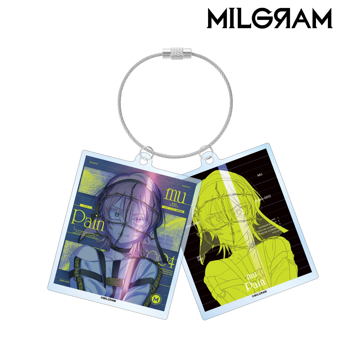 (Goods - Keychain) MILGRAM Mu (Pain) Cover Art ver. Two-Piece Wire BIG Acrylic Keychain
