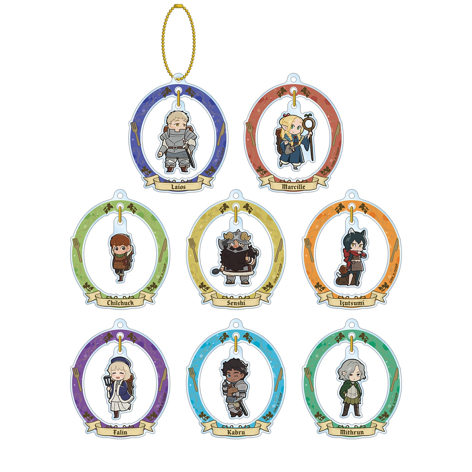 (1BOX=8)(Goods - Keychain) TV Anime - Delicious in Dungeon Trading Chibi Yurayura Acrylic Keychain