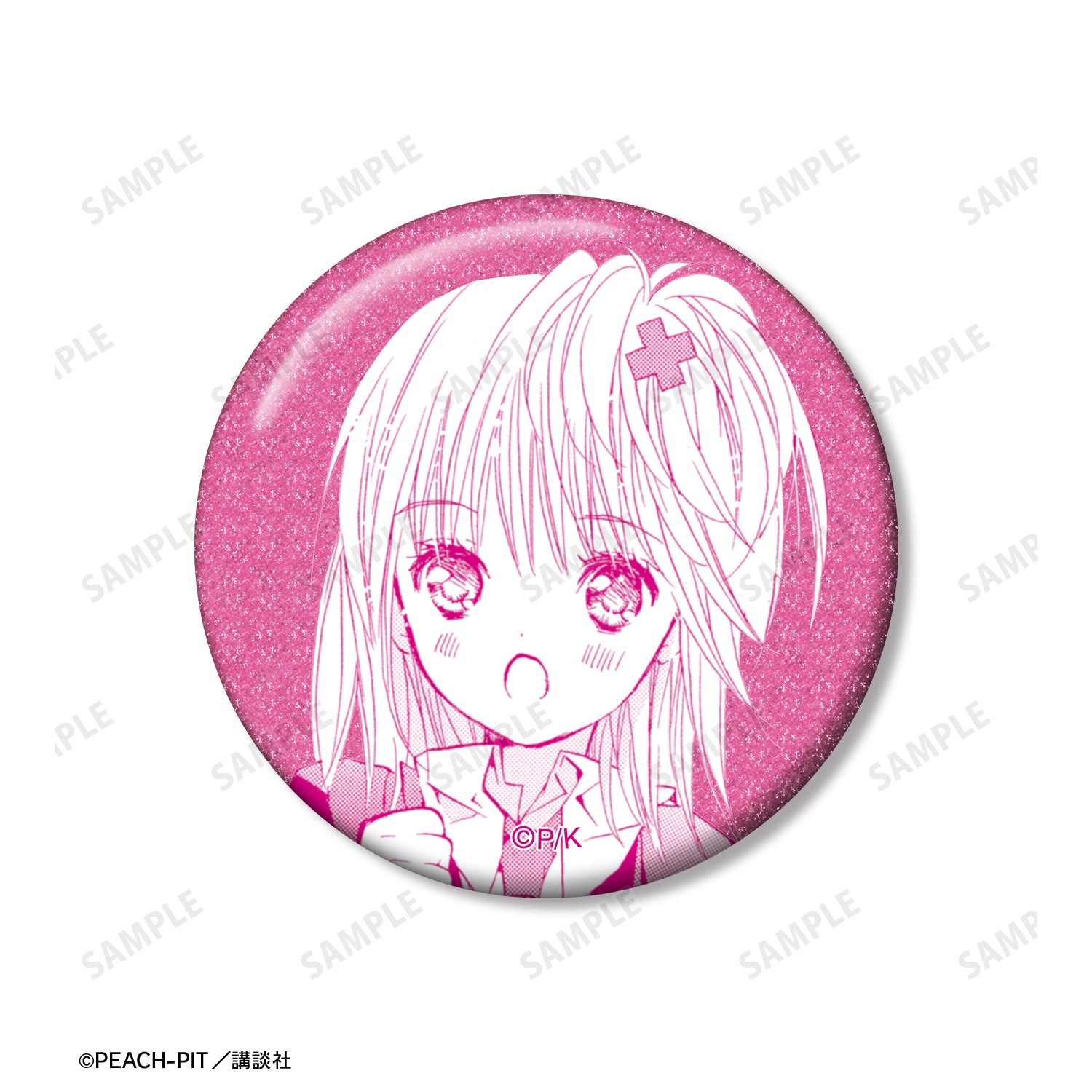(Goods - Badge) Shugo Chara! Amu Hinamori Panel Glitter Button Badge Set of 3