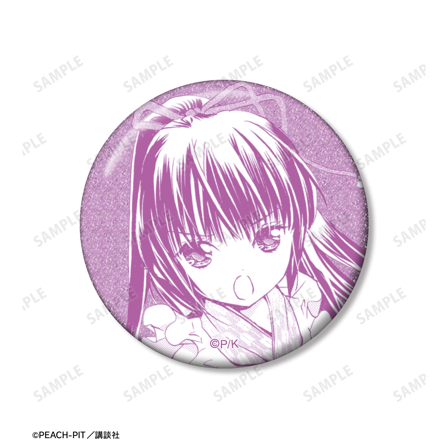 (Goods - Badge) Shugo Chara! Nadeshiko Fujisaki Panel Glitter Button Badge Set of 3