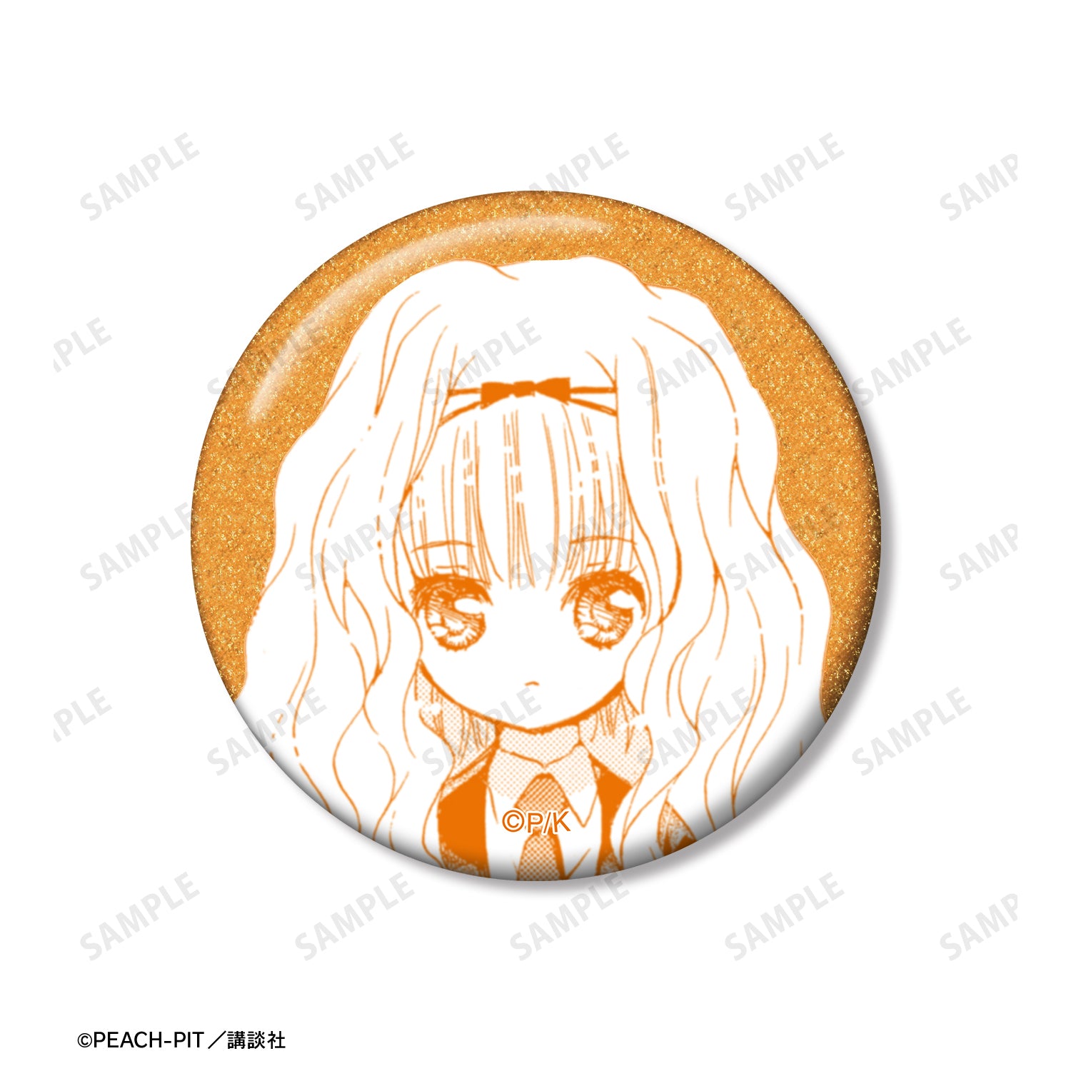 (Goods - Badge) Shugo Chara! Rima Mashiro Panel Glitter Button Badge Set of 3