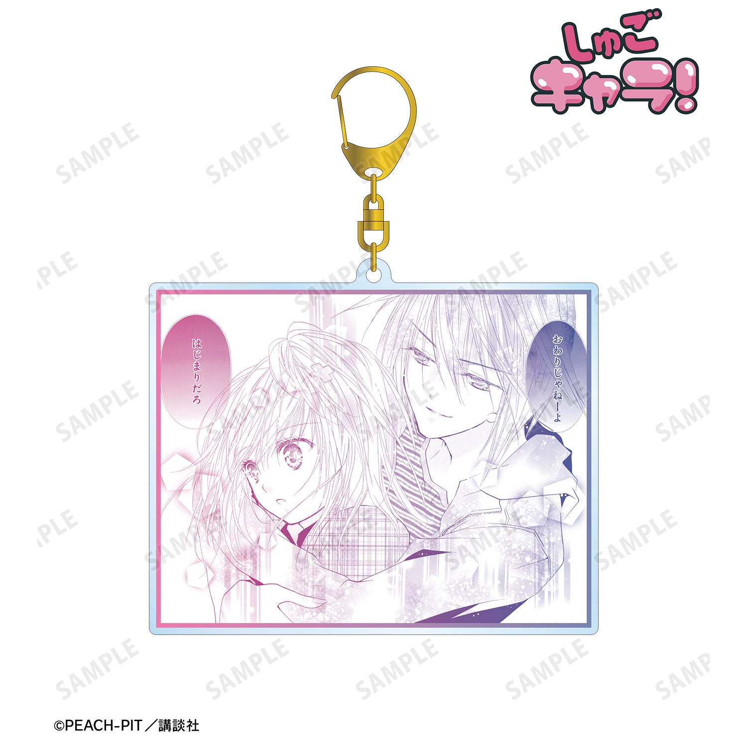 (Goods - Keychain) Shugo Chara! Amu Hinamori & Ikuto Tsukiyomi Panel BIG Acrylic Keychain ver. A