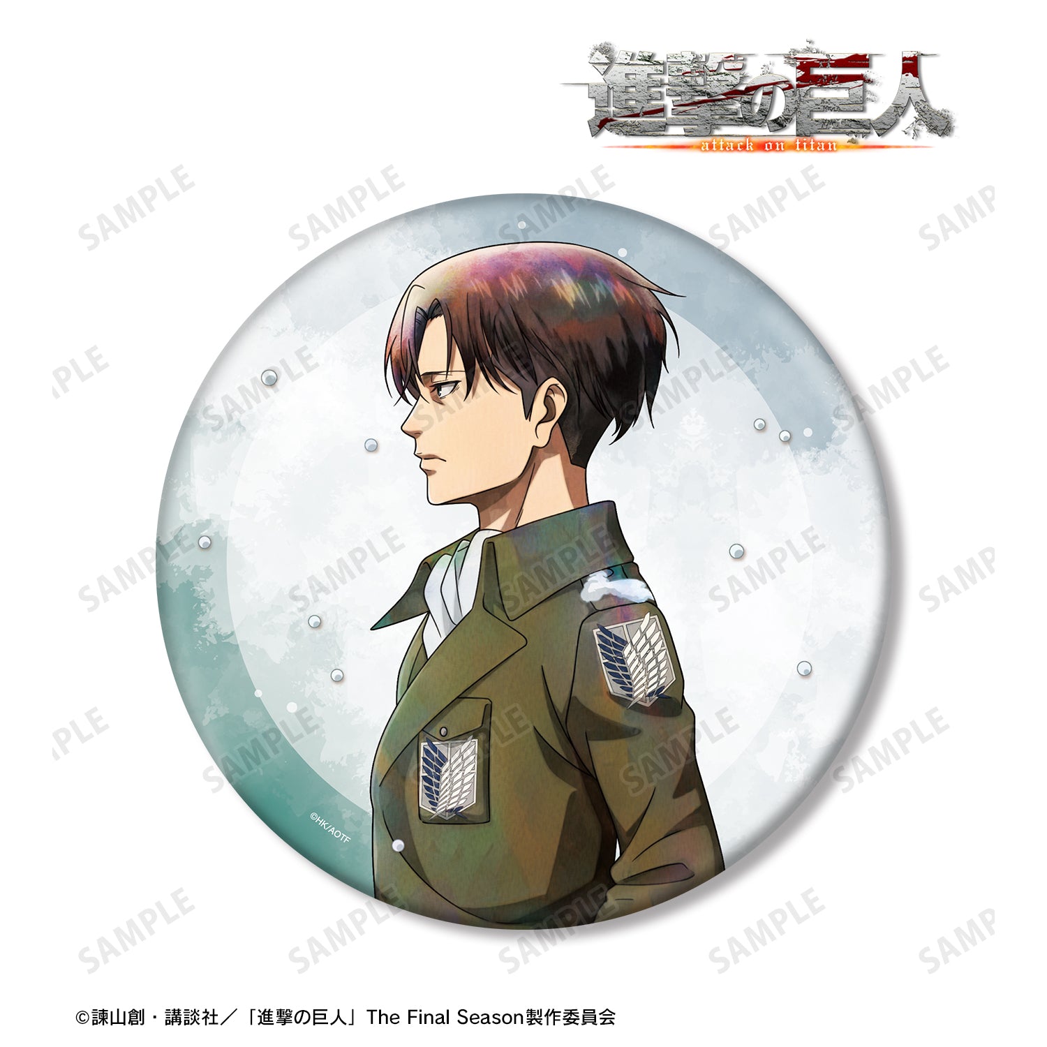 (Goods - Badge) Attack on Titan Exclusive Art Levi Winter Stroll ver. BIG Button Badge