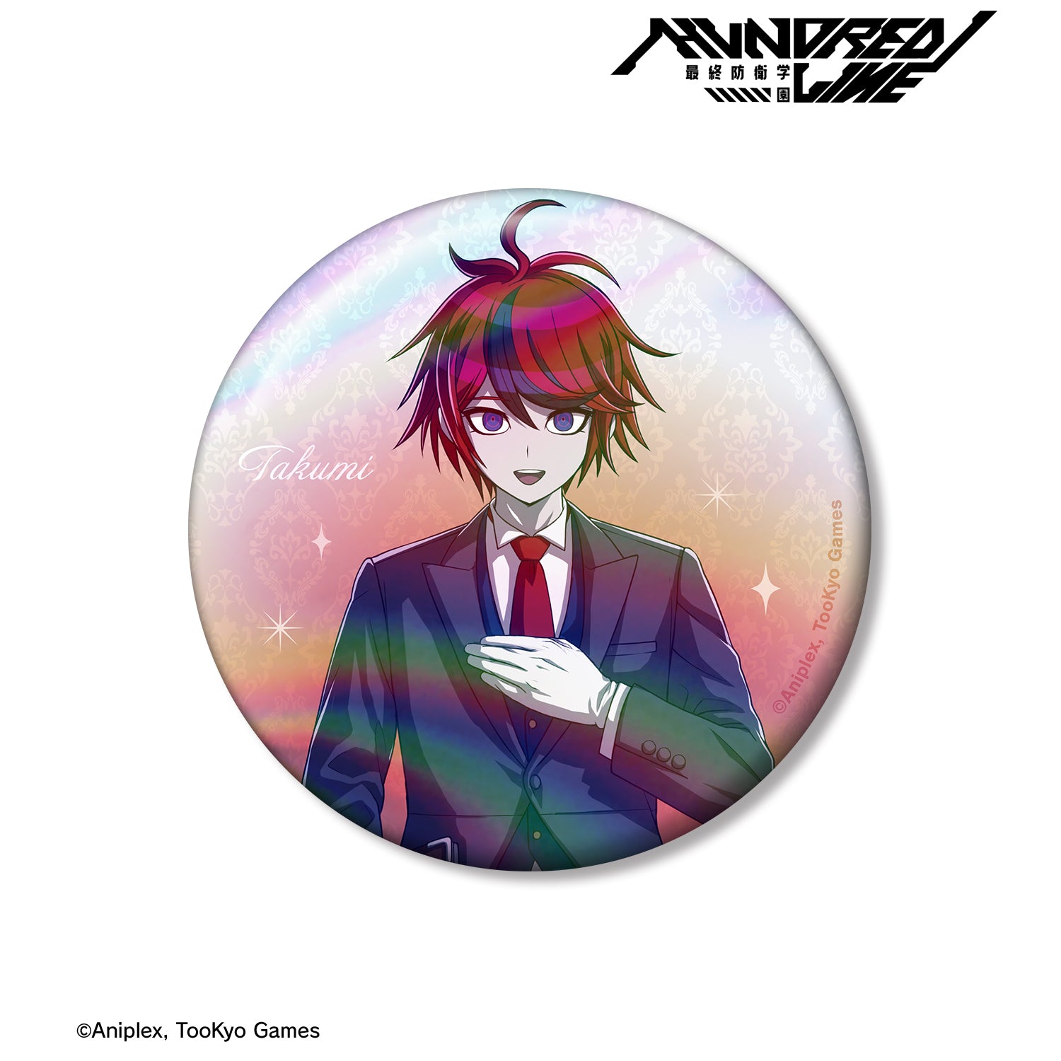 (Goods - Badge) THE HUNDRED LINE - LAST DEFENSE ACADEMY Exclusive Art Takumi Sumino Butler ver. 75mm Iridescent Button Badge