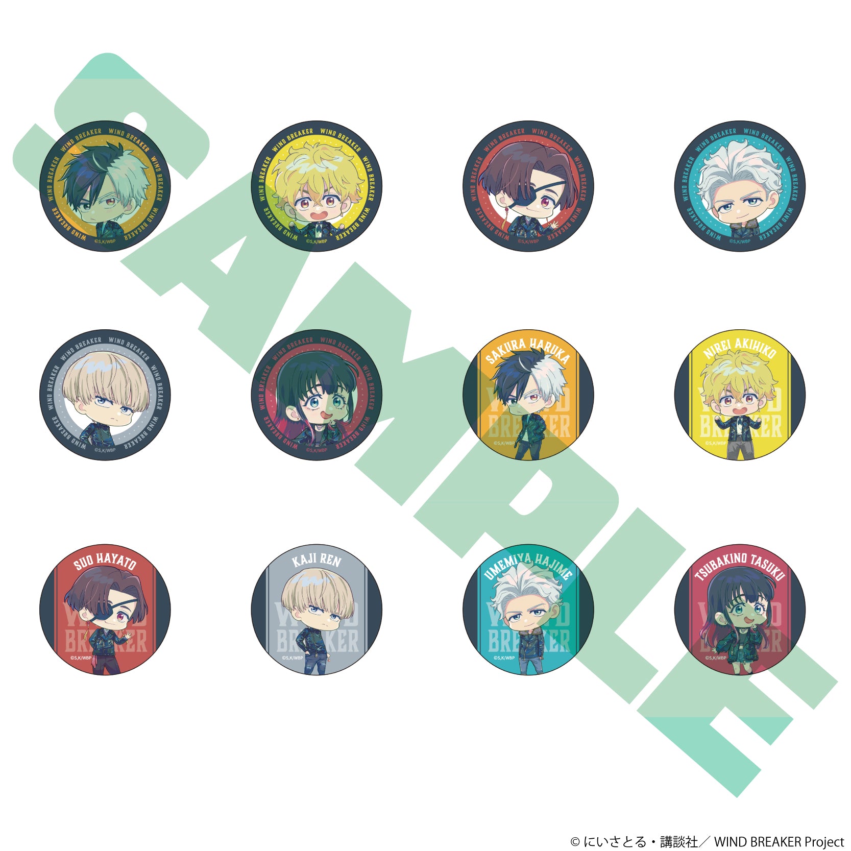 (1BOX=12)(Goods - Badge) TV Anime - WIND BREAKER Trading Button Badge