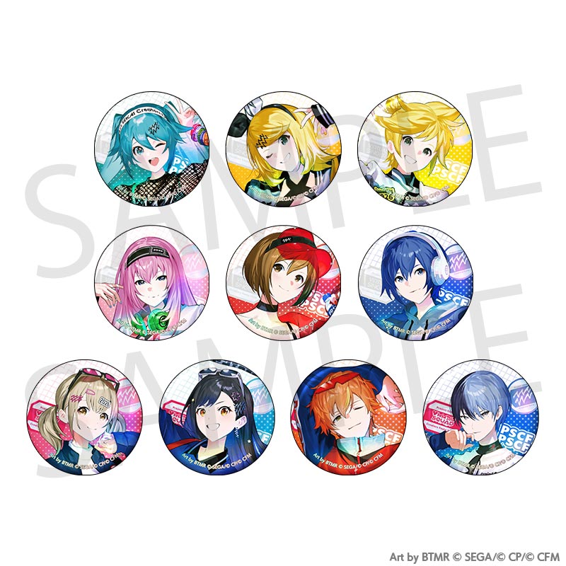 (1BOX=10)(Goods - Badge) Hatsune Miku: Colorful Stage! Creators Festa 2026 Holographic Button Badge Collection A
