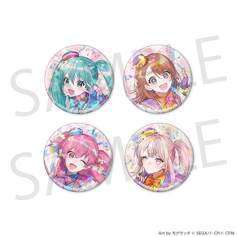 (Goods - Badge) Hatsune Miku: Colorful Stage! CONNECT LIVE GO Hoppin' Parade Holographic Button Badge Set A