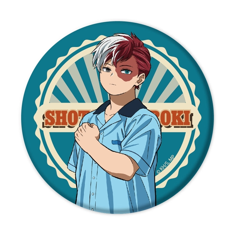 (1BOX=10)(Goods - Badge) My Hero Academia Trading Mat Button Badge American Retro Ver. 10 Types Total