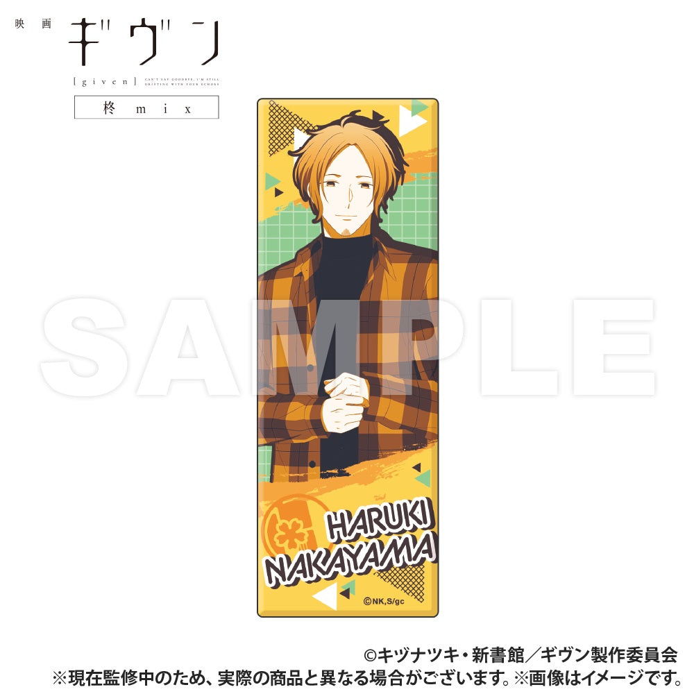 (Goods - Badge) Given The Movie: Hiiragi mix Trading Long Rectangle Button Badge Stand