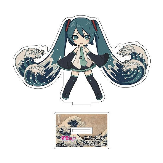 (Goods - Acrylic Stand) Hatsune Miku x Hokusai iXima Die-cut Acrylic Stand The Great Wave off Kanagawa Chibi