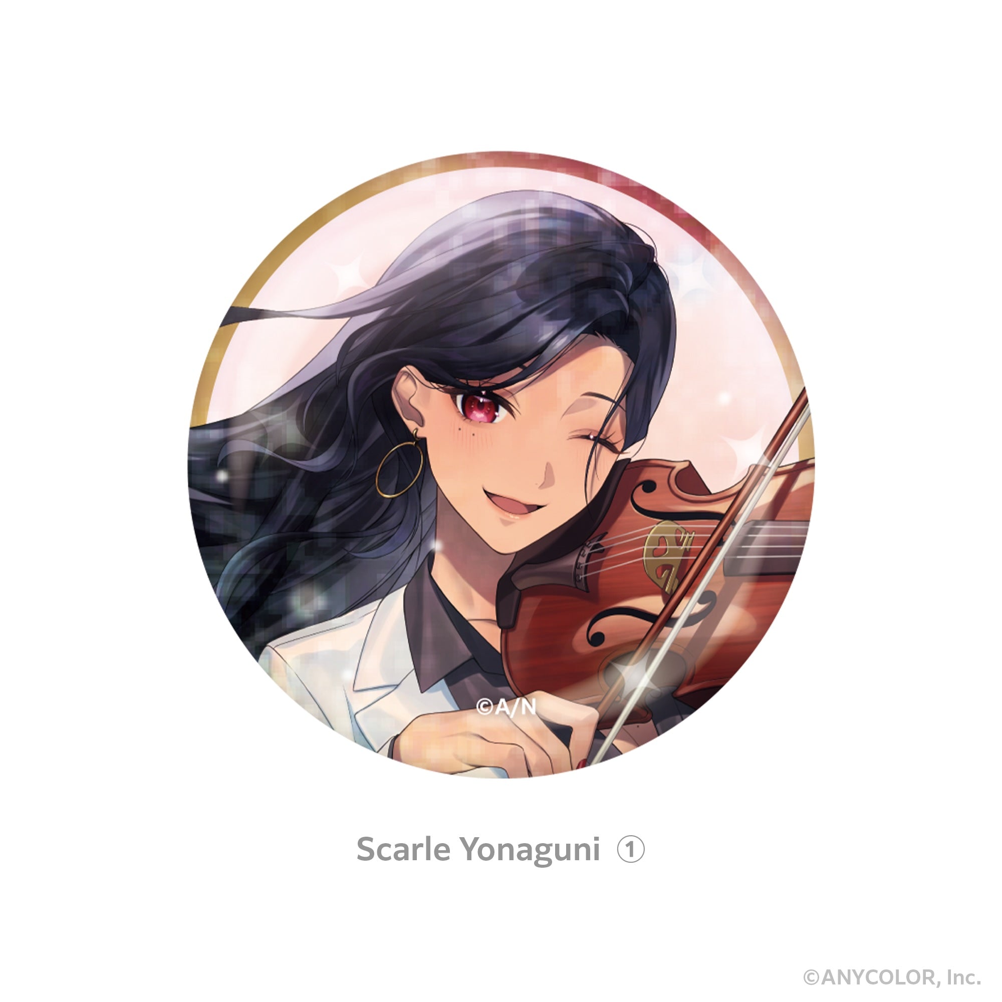 (Goods - Badge) NIJISANJI ILUNA Holographic Button Badge Scarle Yonaguni①