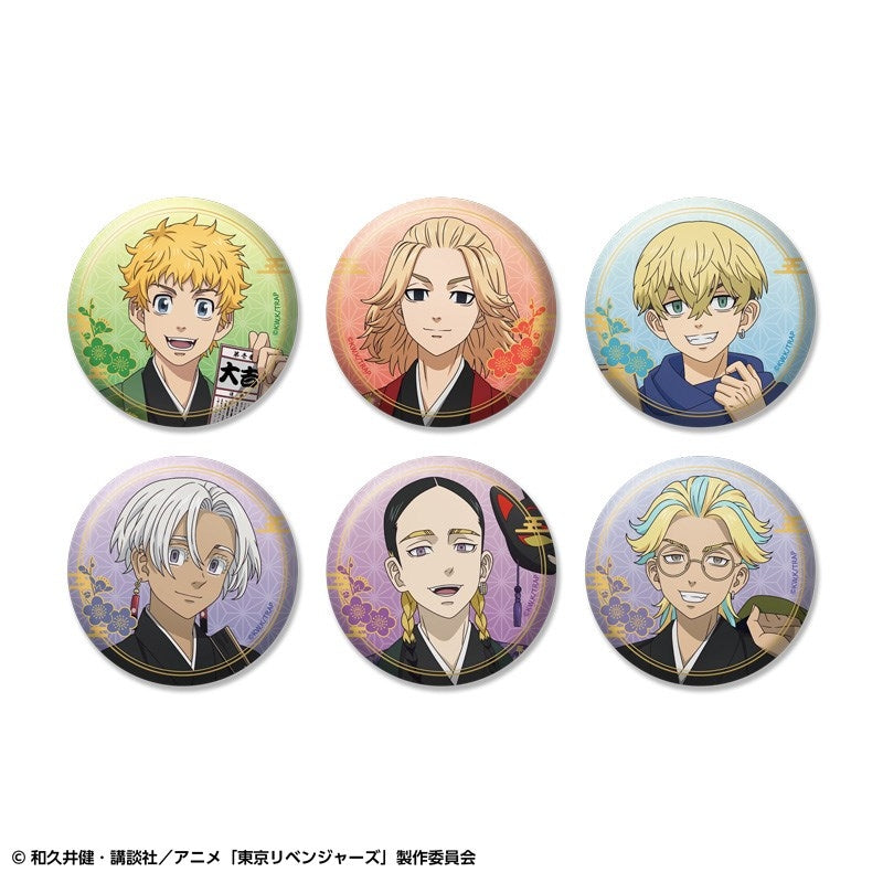 (1BOX=6)(Goods - Badge) TV Anime Tokyo Revengers Trading Foil-stamped Matte Button Badge Casual ver.