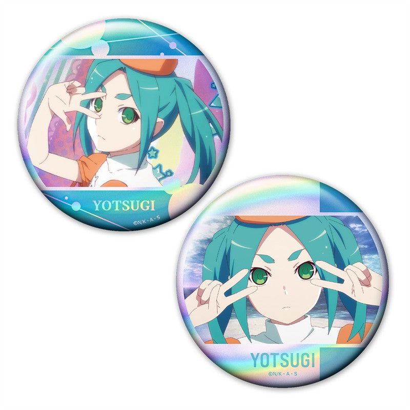 (Goods - Badge) Monogatari Series Holographic Button Badge Set of 2 Yotsugi Ononoki