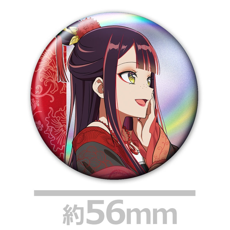 (Goods - Badge) Though I Am an Inept Villainess: Tale of the Butterfly-Rat Body Swap in the Maiden Court Holographic Button Badge Set of 2 Reirin (Swapped) & Keigetsu (Swapped)