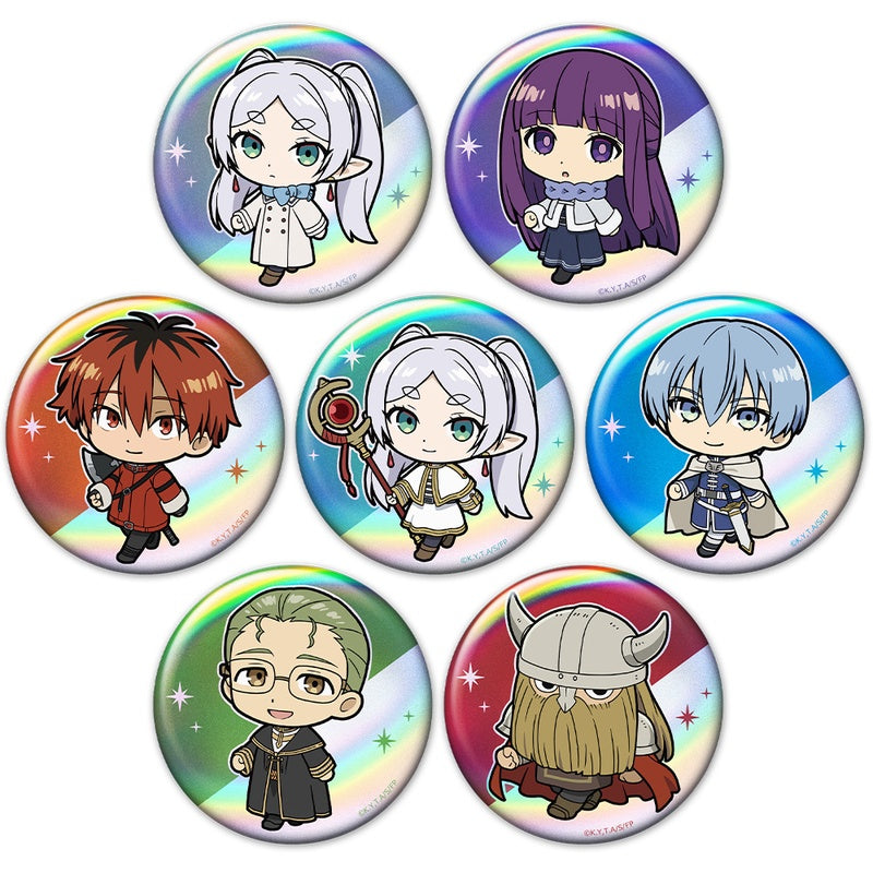 (1BOX=7)(Goods - Badge) Frieren: Beyond Journey's End Trading Holographic Button Badge 7 Types Total