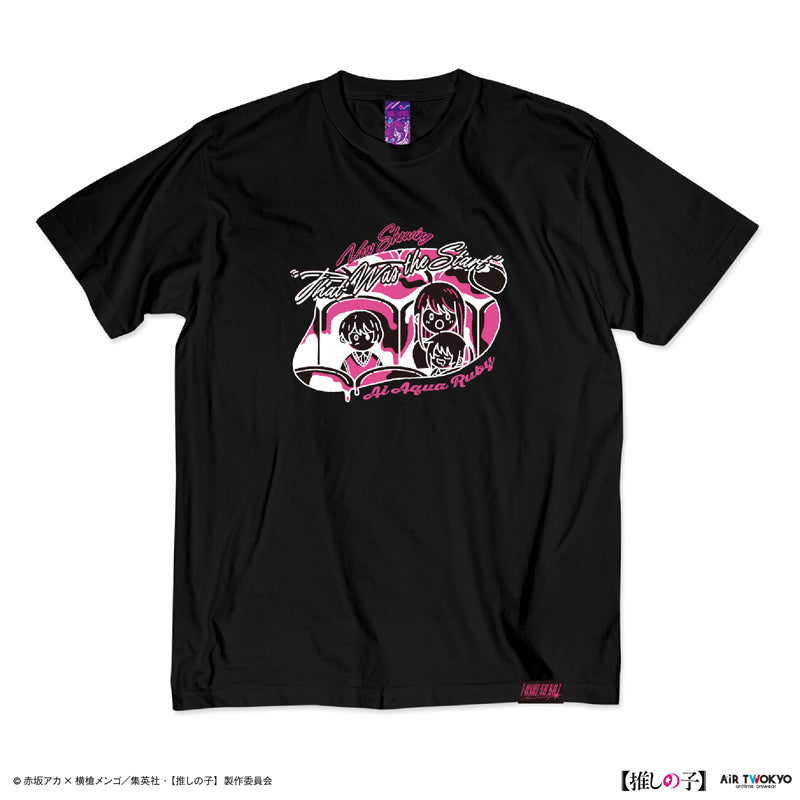 (Goods - Shirt) TV Anime Oshi no Ko Vol.2 Monotone Scene Art T-shirt 1 (Ai) Black